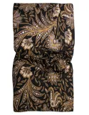 Sciarpa stola voile a fiori sul grigio, cammello e nero by Bissoli