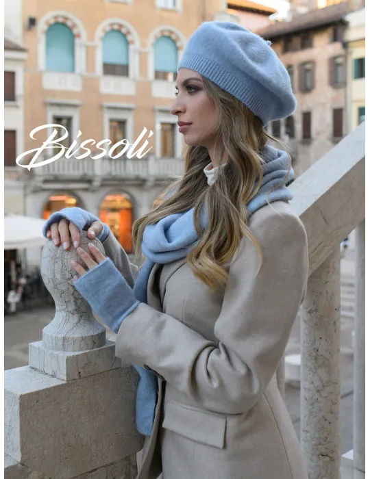 Stylish women's fashion Hats | Grey alpaca merino wool beret | Bissoli