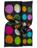 Bissoli Italian accessories | Blue and fuchsia batik printed scarf
