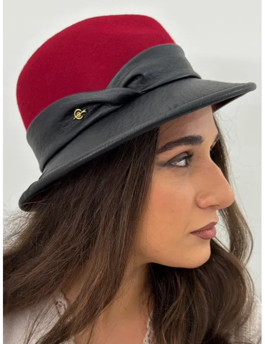 Complit Fashion Hats | Asymmetrical beige zebra style fedora Jazz hat