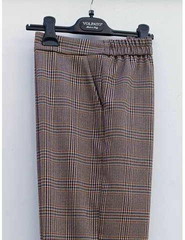 Relaxed-fit Brown, Blue and Burgundy Prince of Wales Check Trousers 2