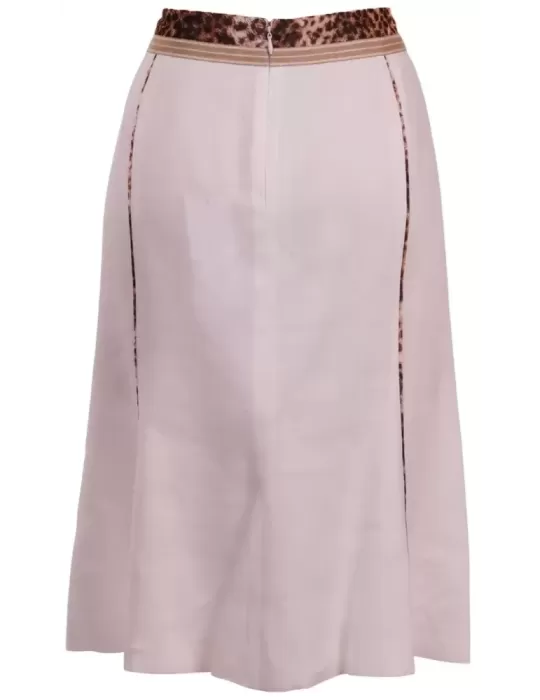 Gonna bianca lino profili animalier Fuego Woman