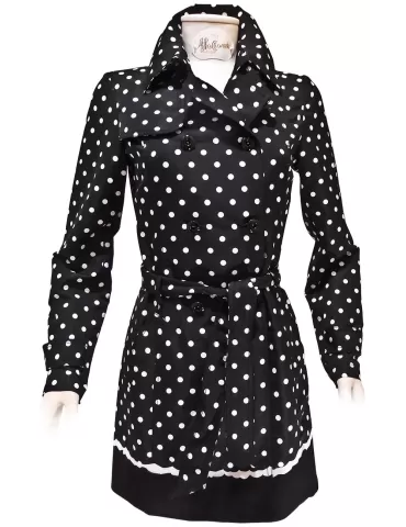 Polka dots long jacket