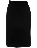 Dark brown jersey viscose plus size midi summer skirt