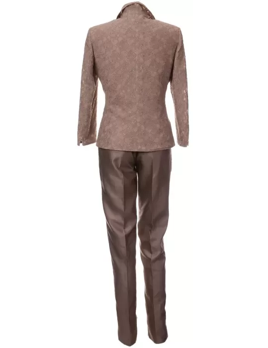 Completo pantalone seta e twinset di pizzo Pamar