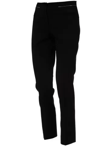 Shop online black capri trousers 2