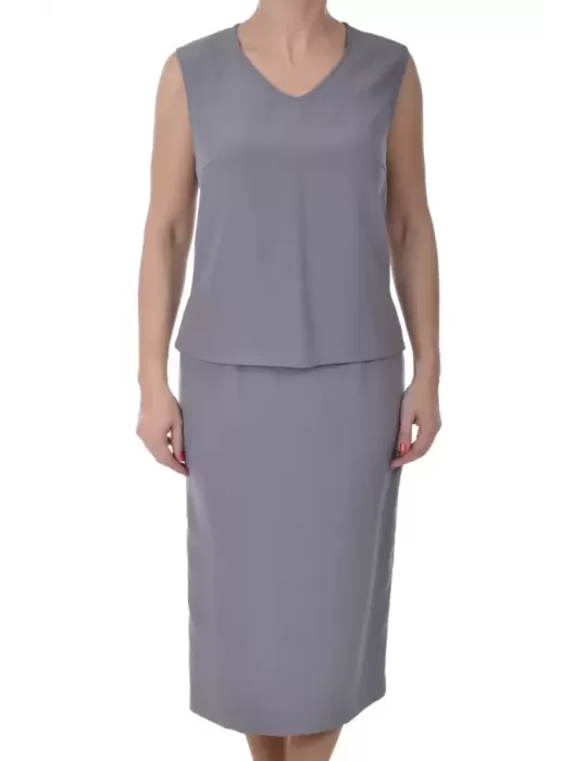 Grey skirt suit