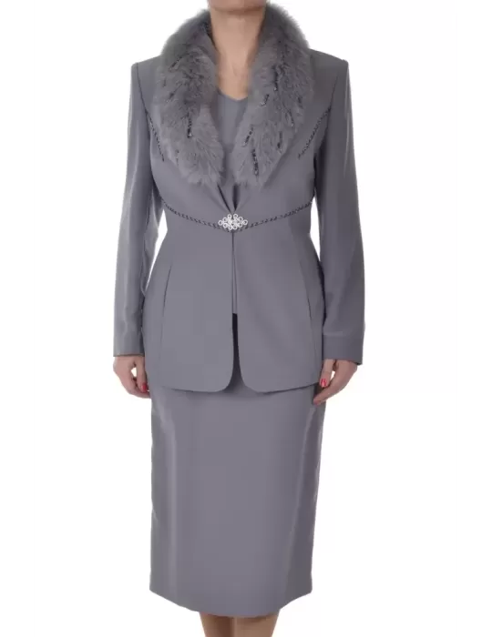Grey skirt suit Grey skirt suit