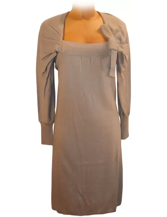 Robe longue en ligne vente à manches Musetti Robe longue en ligne vente à manches Musetti