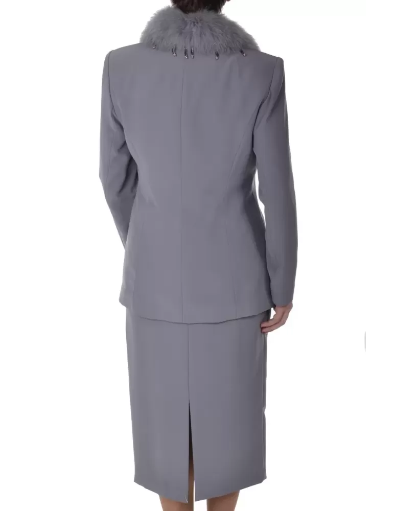 Verkauf online eleganten grauen Hosenanzug