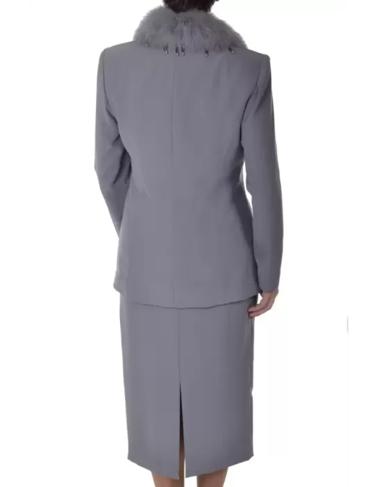 Grey skirt suit