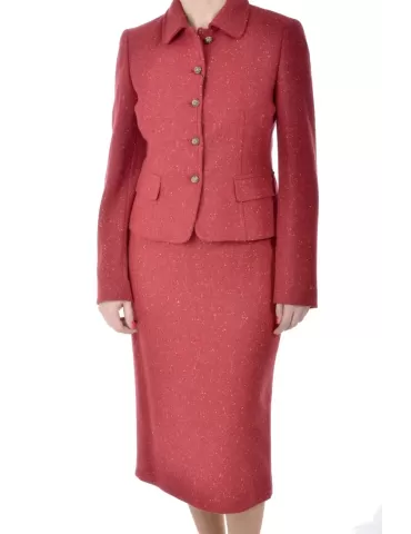 Red tweed suit by Hella