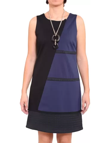 Vendita online abito trapezio blu e nero Shape