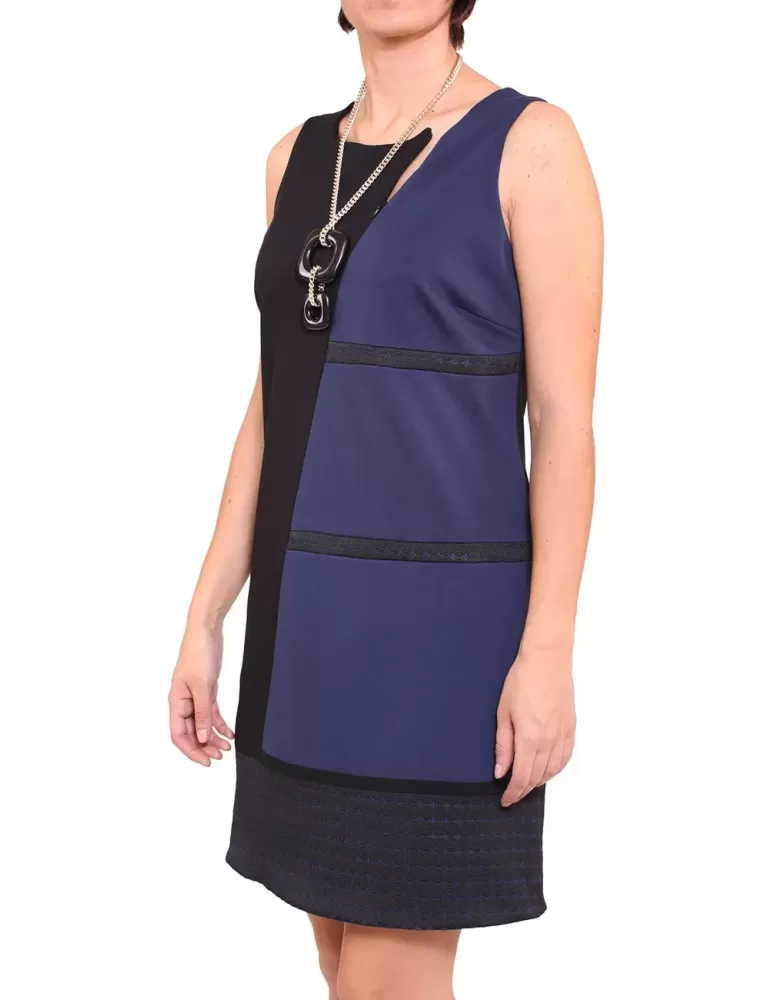 Vendita online abito trapezio blu e nero Shape
