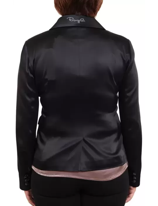 Vendita on line giacca raso nero romy collection