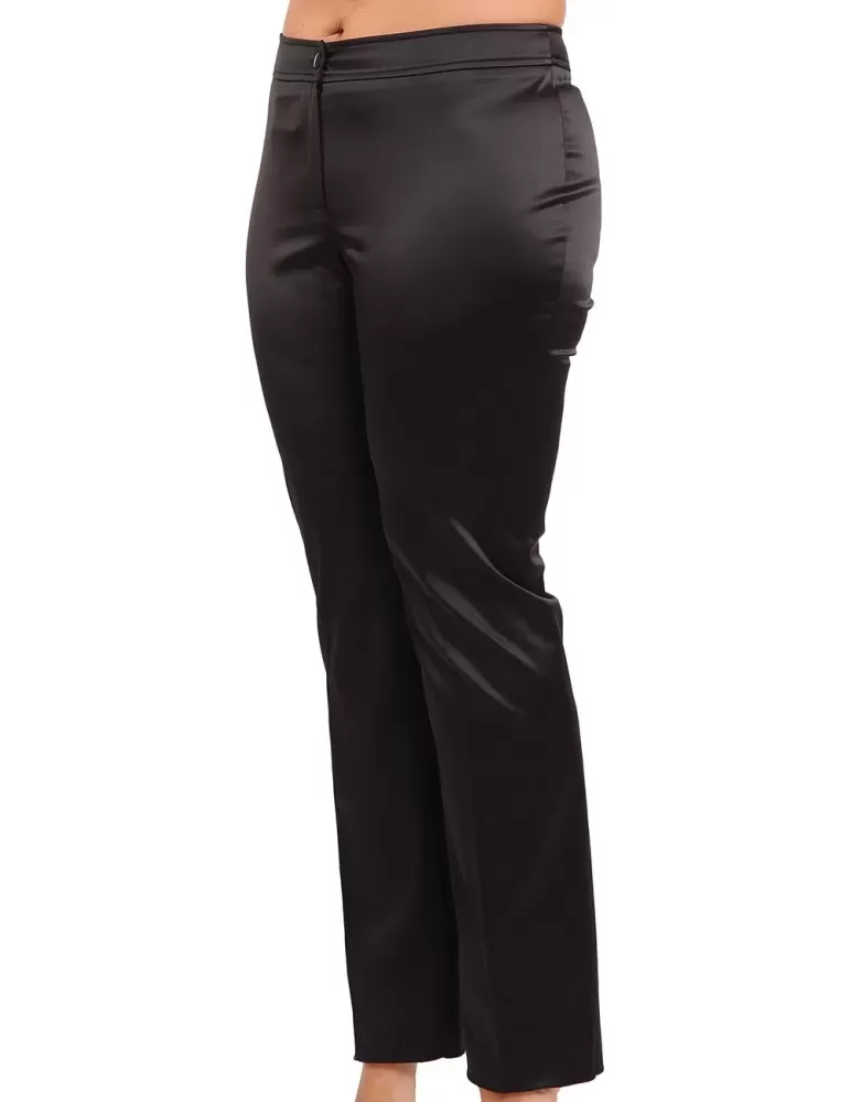 Pour le pantalon de satin noir vente
