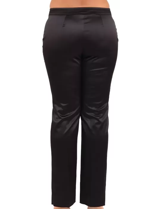 Pour le pantalon de satin noir vente