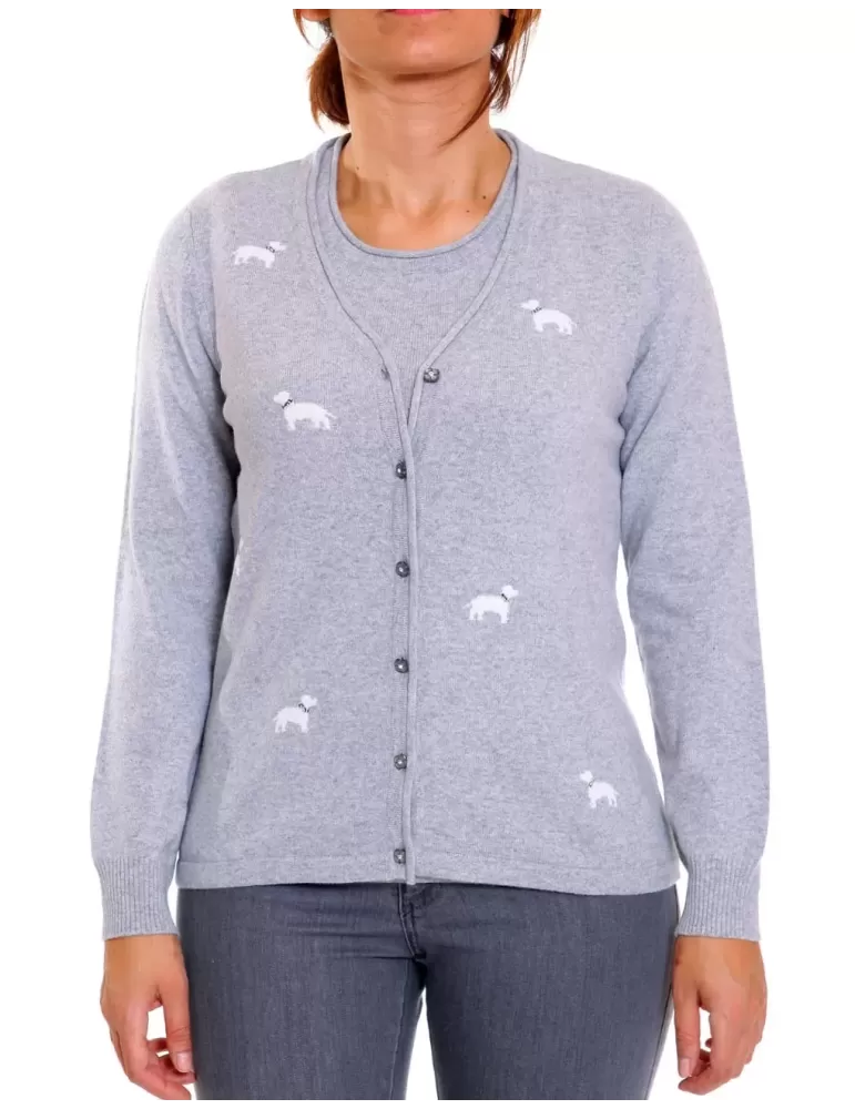 Twinset cashmere grigio perla Musetti Twinset cashmere grigio perla Musetti