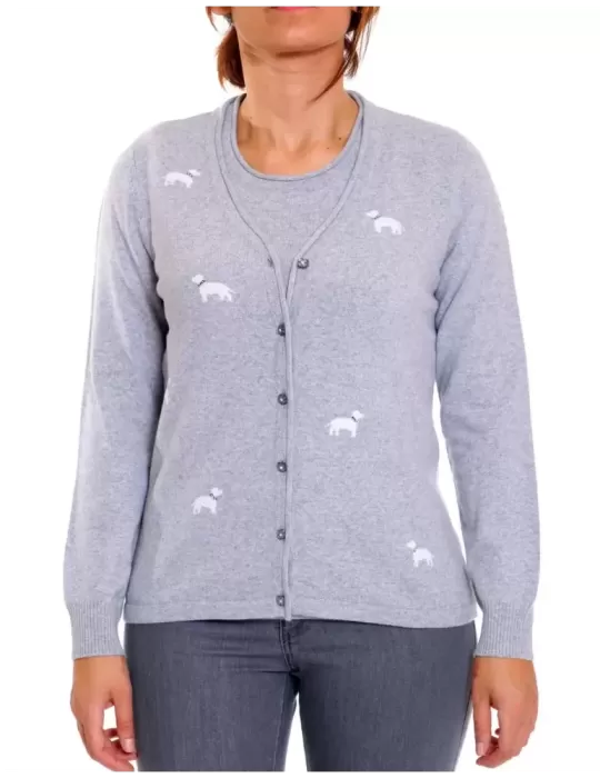 Twinset cashmere grigio perla Musetti Twinset cashmere grigio perla Musetti