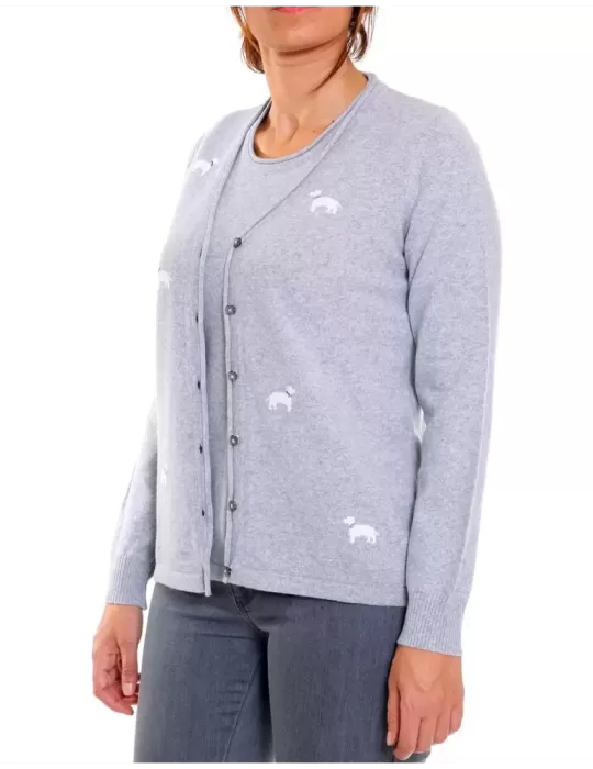 Twinset cashmere grigio perla Musetti