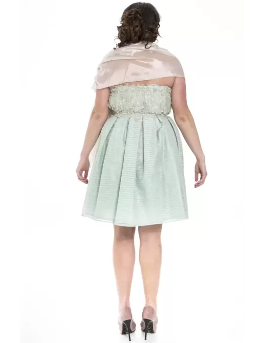 Sonia Peña 11160069 lurex mesh skater dress