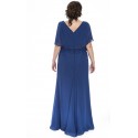 Соня Peña синий длинное платье