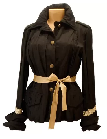 Vendita on line giacca elegante con rifiniture beige