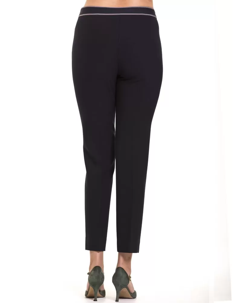 Blaue Wolle Gabardine Hose LP