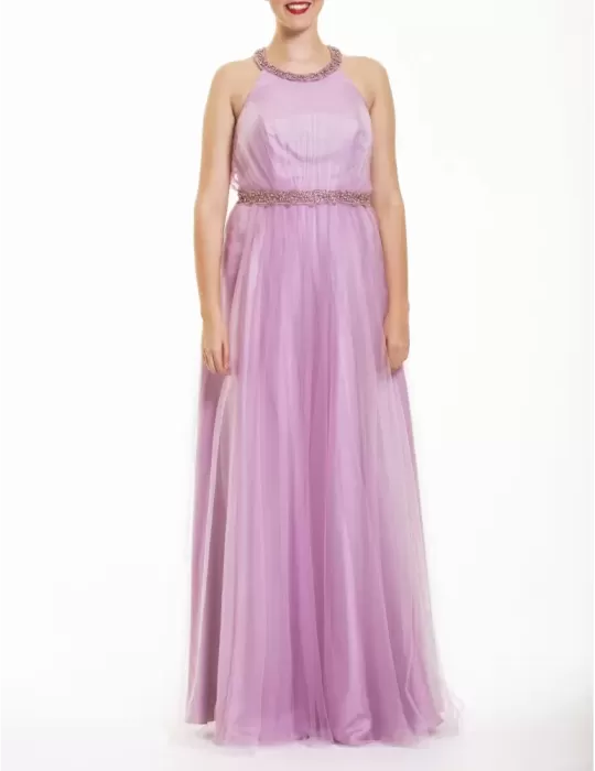 Robe longue de tulle rose Sonia Peña Robe longue de tulle rose Sonia Peña