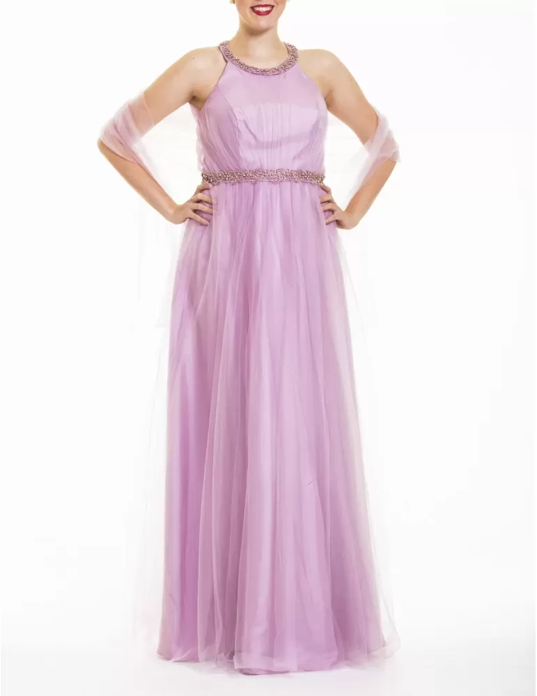 Sonia Peña pink mesh dress