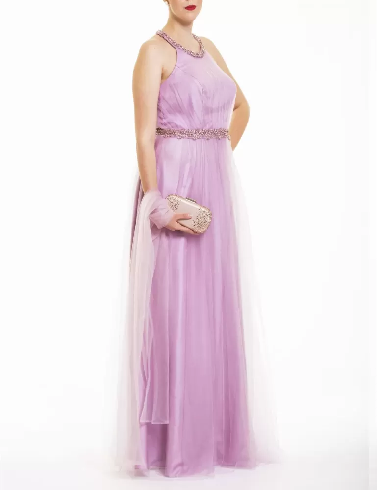 Sonia Peña pink mesh dress