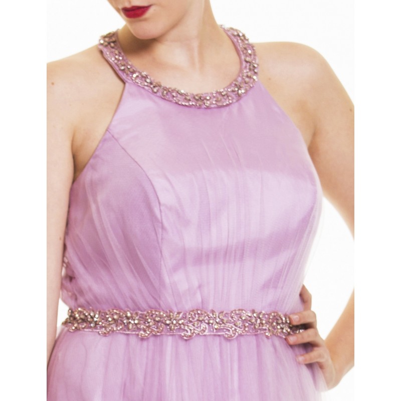 Sonia Peña pink mesh dress