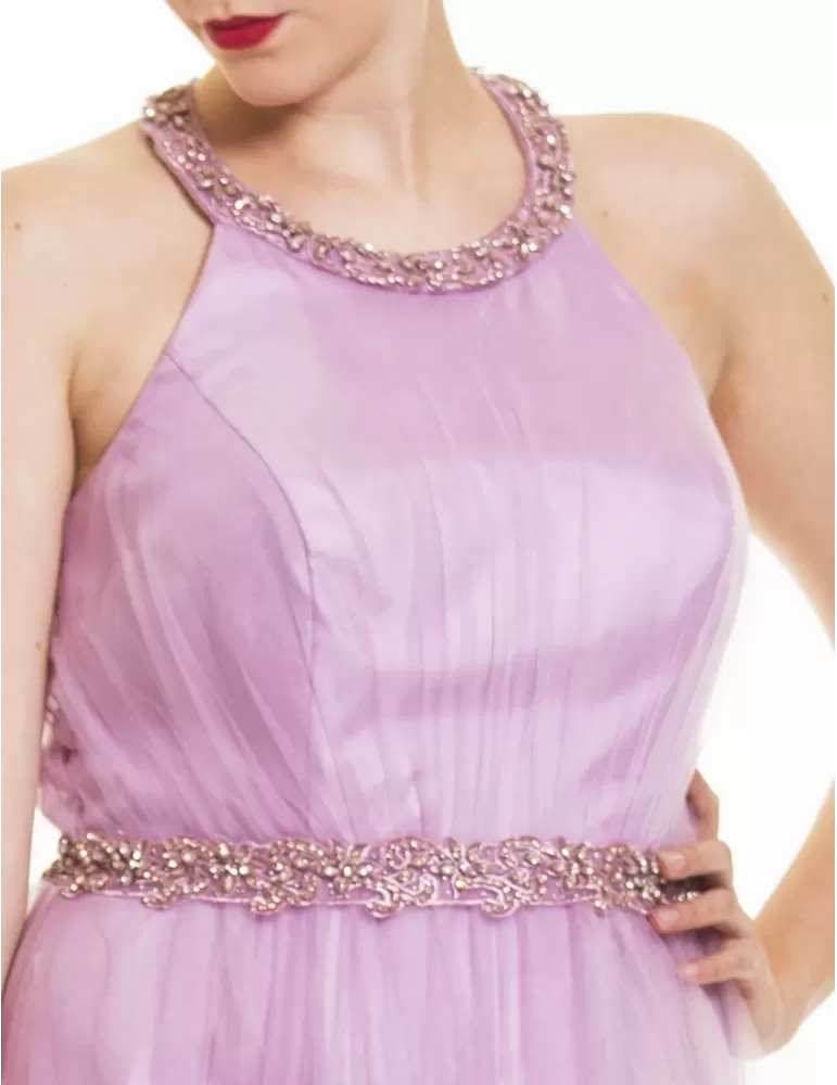 Sonia Peña pink mesh dress