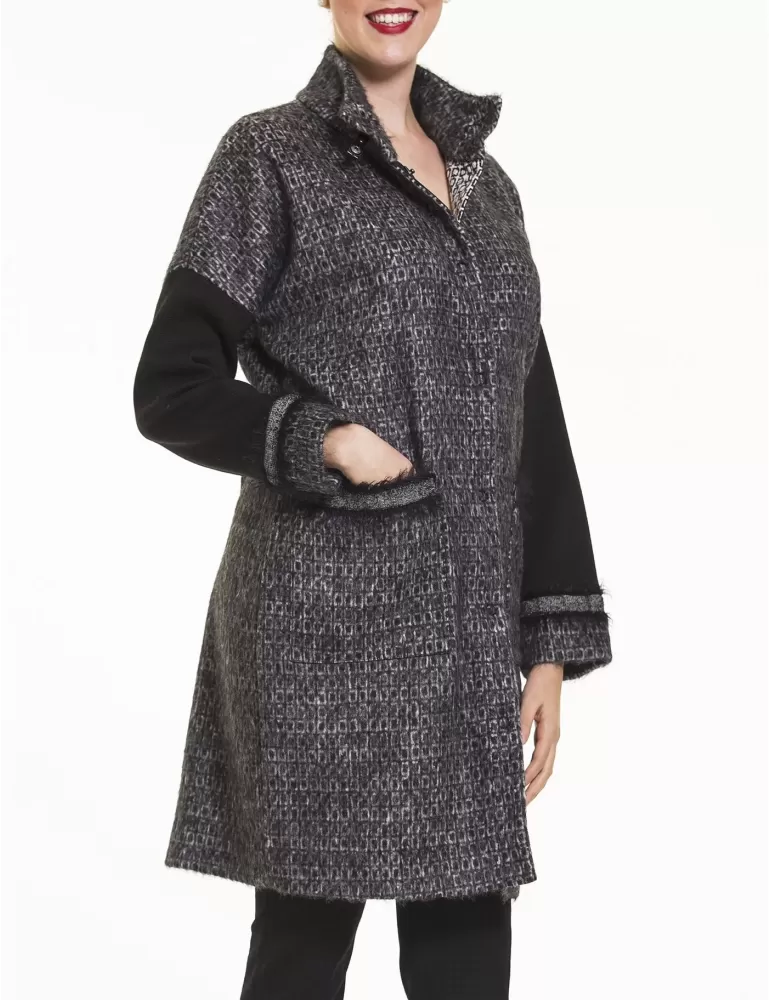 Cappotto mantella tweed Calaluna