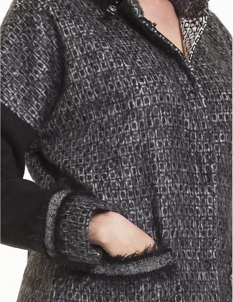 Cappotto mantella tweed Calaluna