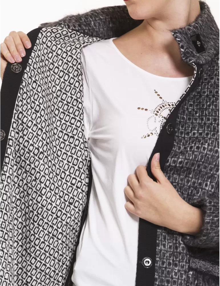 Cappotto mantella tweed Calaluna