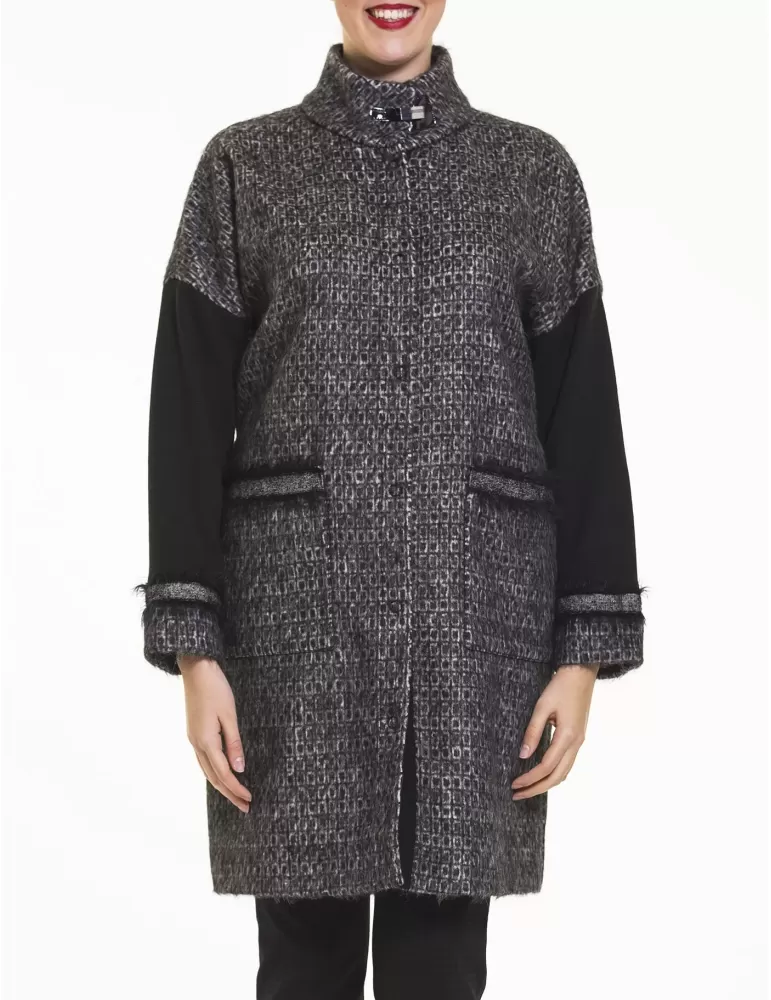 Cappotto mantella tweed Calaluna Cappotto mantella tweed Calaluna