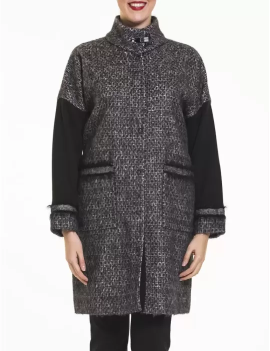 Cappotto mantella tweed Calaluna Cappotto mantella tweed Calaluna