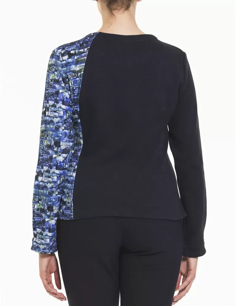 Giacca blu zip laterale Aventures des toiles Giacca blu zip laterale Aventures des toiles