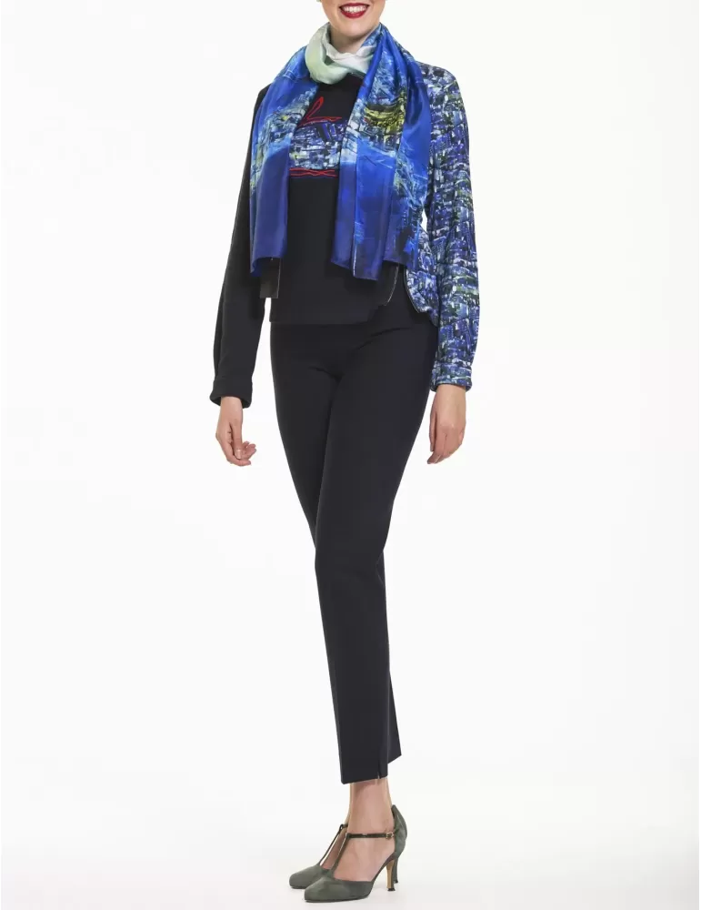 Blaue Jacke Seite Reißverschluss Aventures des toiles