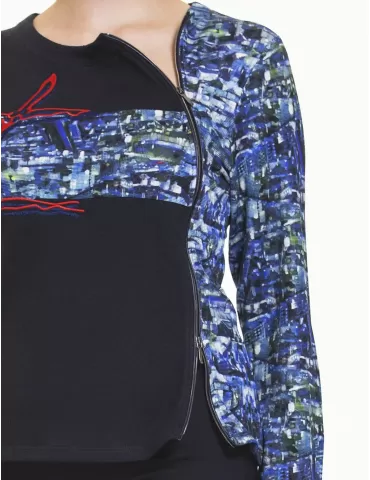 Giacca blu zip laterale Aventures des toiles 2