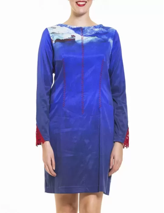 Abito tubino azzurro Aventures des toiles Abito tubino azzurro Aventures des toiles