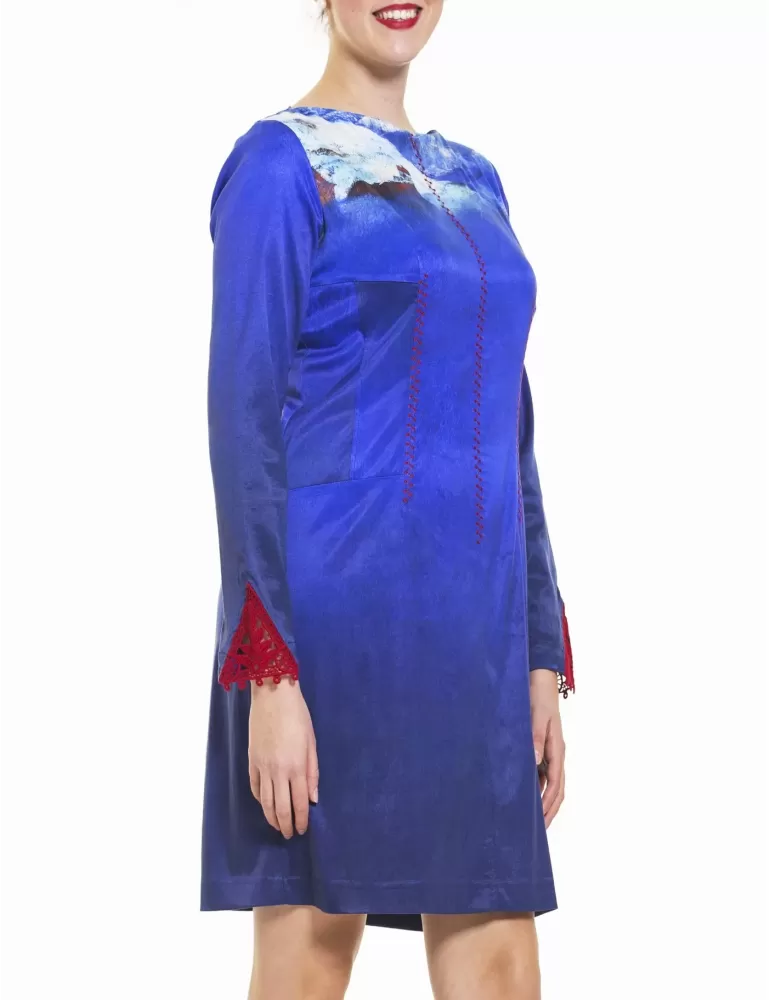 Abito tubino azzurro Aventures des toiles