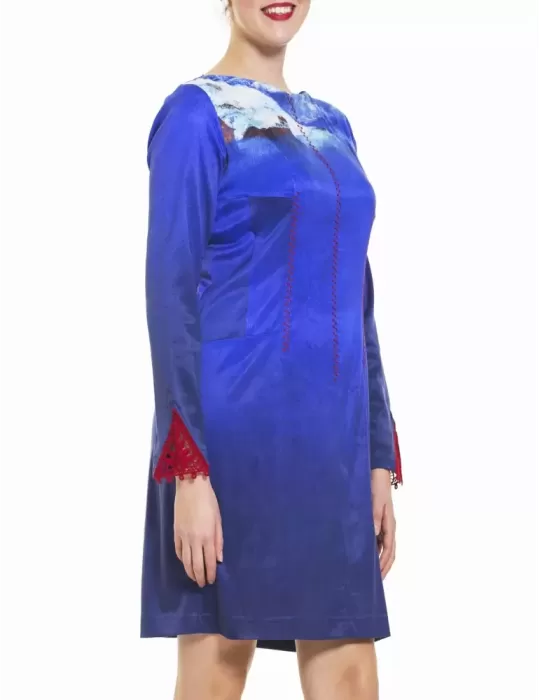 Abito tubino azzurro Aventures des toiles