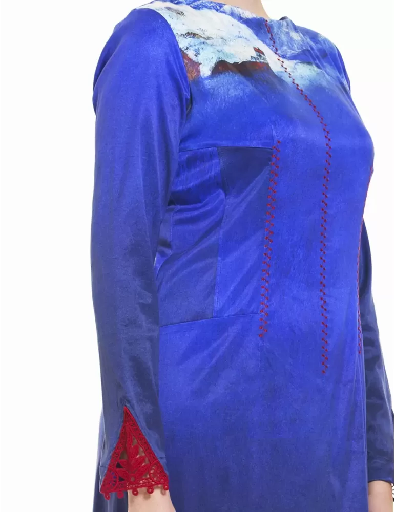 Abito tubino azzurro Aventures des toiles