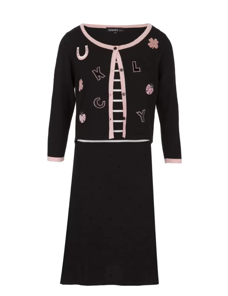 Abito in lana Ananke con finto giacchino Abito in lana Ananke con finto giacchino