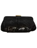 Pochette nera con paillettes acx675