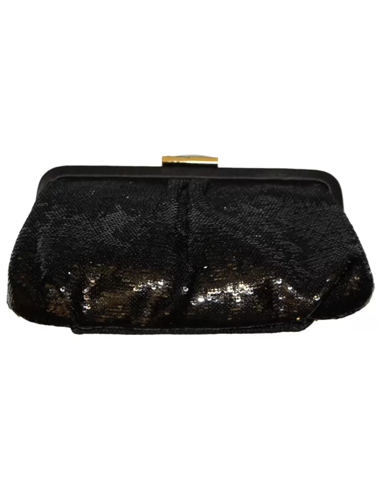 Pochette nera con paillettes Anna Cecere Pochette nera con paillettes Anna Cecere