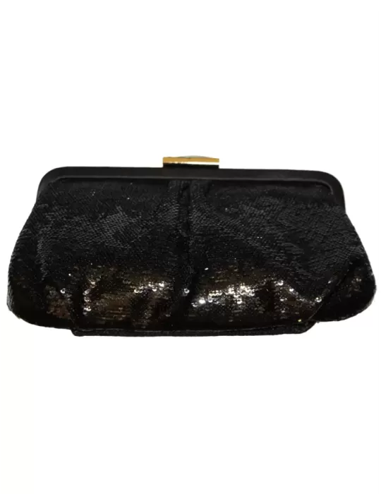 Pochette nera con paillettes Anna Cecere Pochette nera con paillettes Anna Cecere
