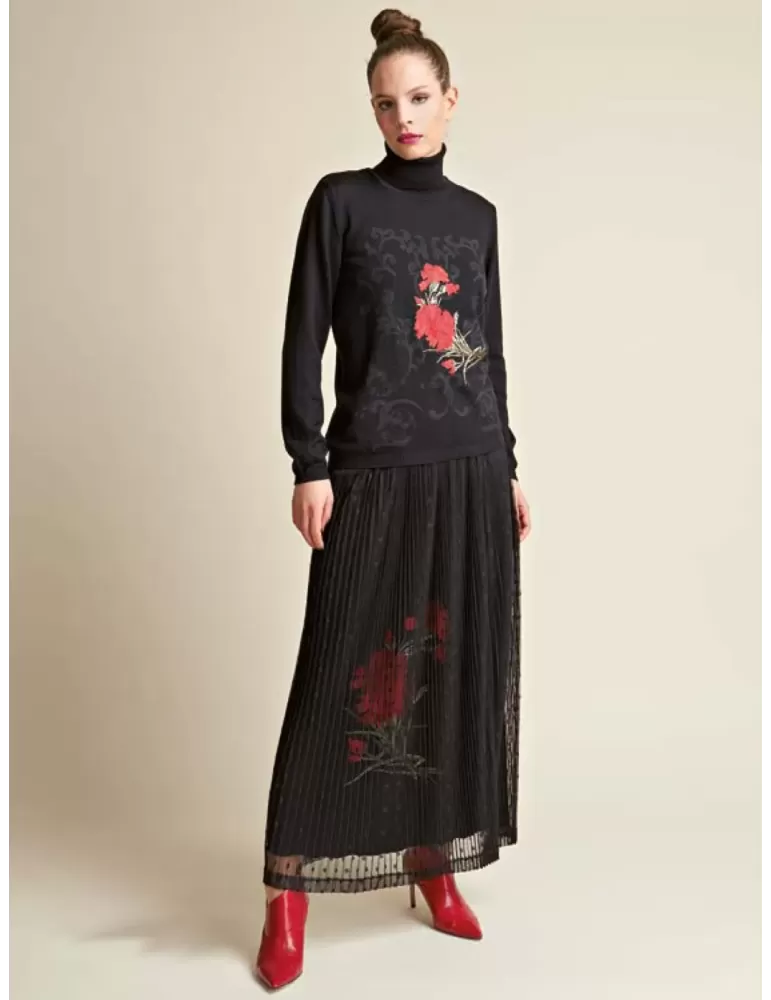 Gonna nera tulle plissè e pois Piero Moretti Melissa